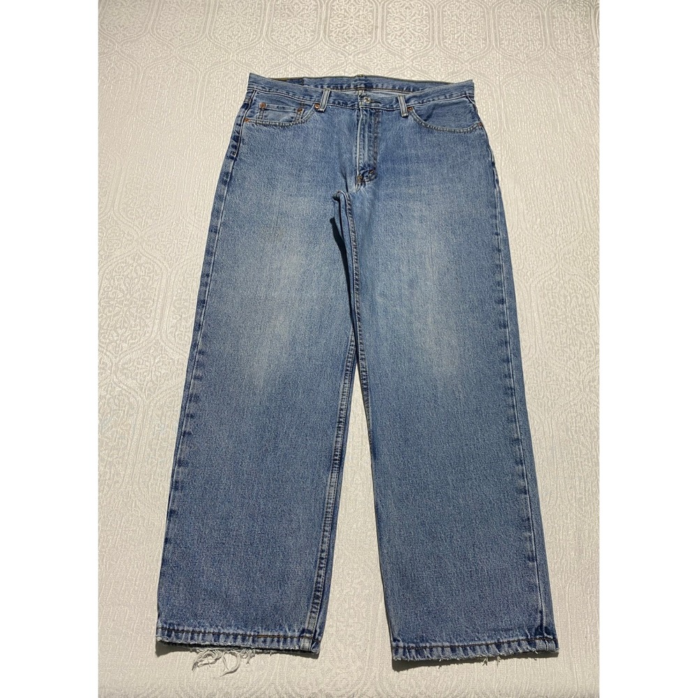 Levis 550‎ Relaxed Fit Jeans Light Wash Denim Everyday Casual Mens 36×30
